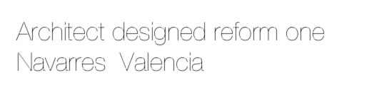 Architect designed reform one Navarres  Valencia