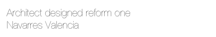Architect designed reform one 
Navarres Valencia